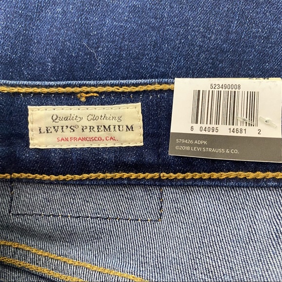 Levis Big E Jeans Wedgie Skinny Womens SZ 22W Crop Raw Hem Button Fly Plus - Picture 9 of 16